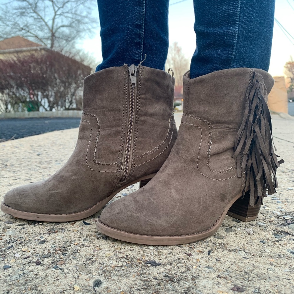 Brown Suede Ankle Boots size 7